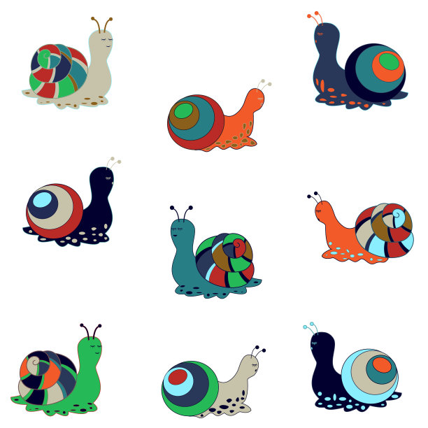 一套蜗牛图片下载