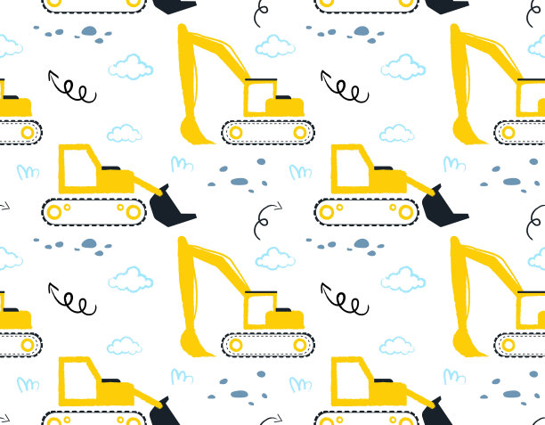 施工设备无缝花纹图片下载