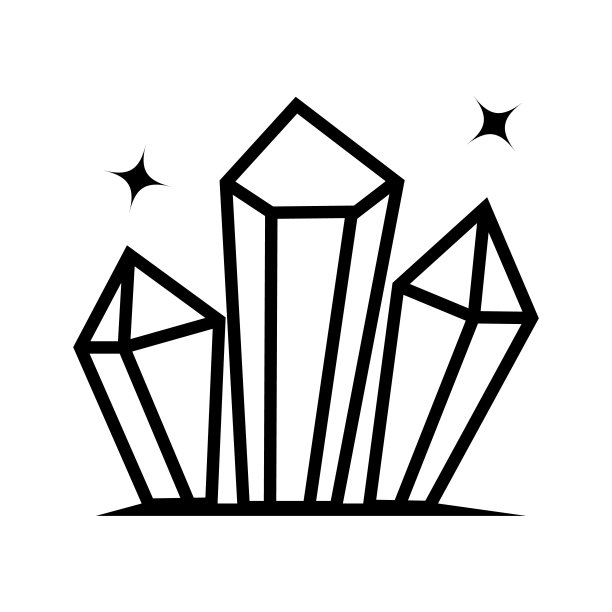 闪亮的矿物图标。矿石图标。自然资源。向量。图片下载