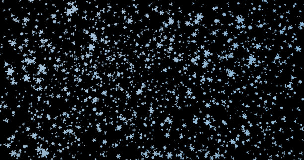 3 d渲染。黑色背景上的雪花。横幅，印刷宣传材料，公告，海报，标志。图片下载