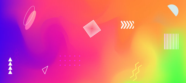 模糊流体梯度彩色背景几何形状元素矢量图片下载