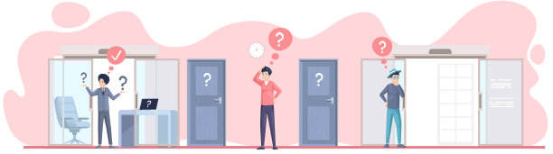 制造混乱。疑神疑鬼的人被问号包围。问题困境情况图片下载