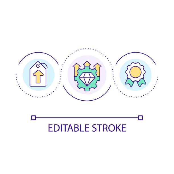 奢侈品循环概念图标图片下载