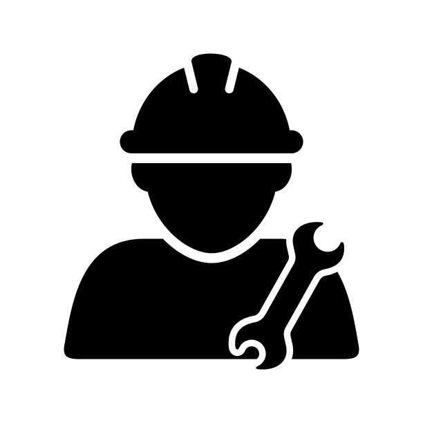 机械简单的平面图标矢量插图图片下载