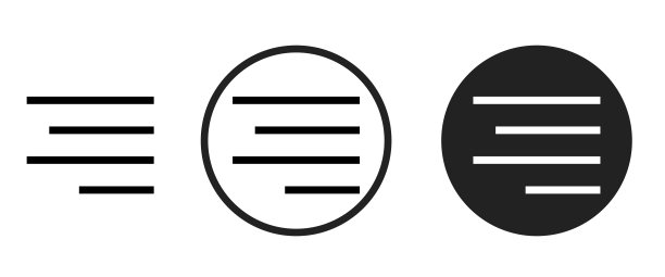 右对齐图标集。网站设置图标矢量。电脑和手机图片下载