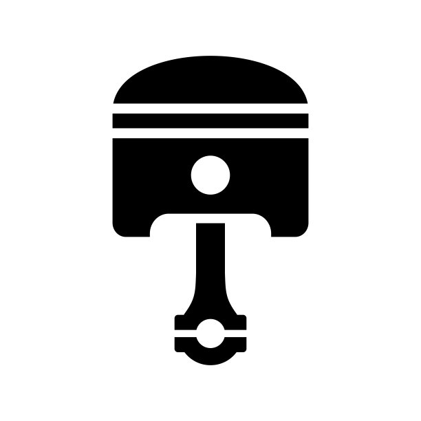 活塞简单的平面图标矢量插图图片下载