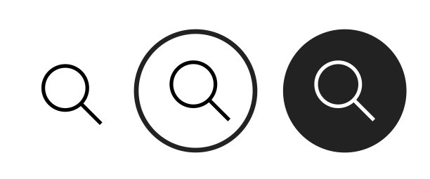 搜索图标集。网站设置图标矢量。电脑和手机图片下载