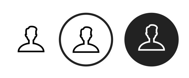 用户图标设置。网站设置图标矢量。电脑和手机图片下载