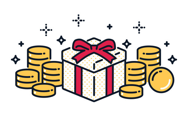 点和礼物简单的图标插图材料图片下载