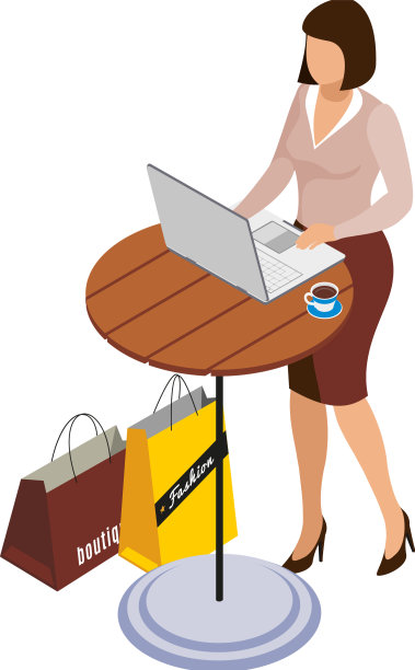 自由职业者购物工作组成图片下载