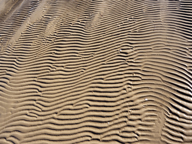 低潮期间海底波浪沙的俯视图图片下载