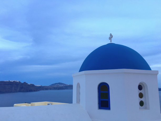 柔和的圣托里尼岛图片下载