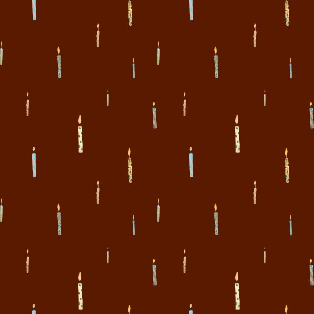 蜡烛颜色生日棕色图案水彩图片下载