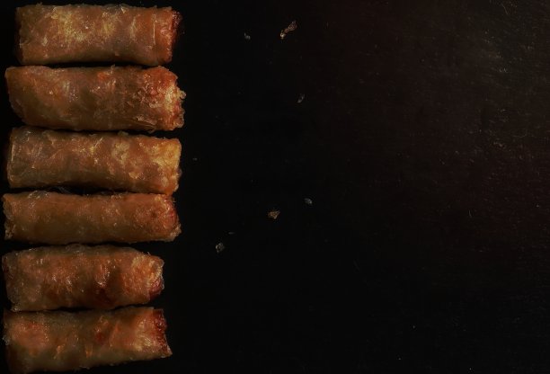 餐厅菜单的越南春卷照片图片下载