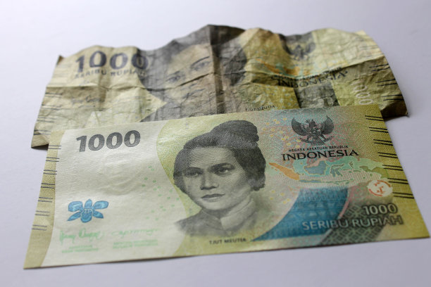 旧版和新版印尼货币。图片下载