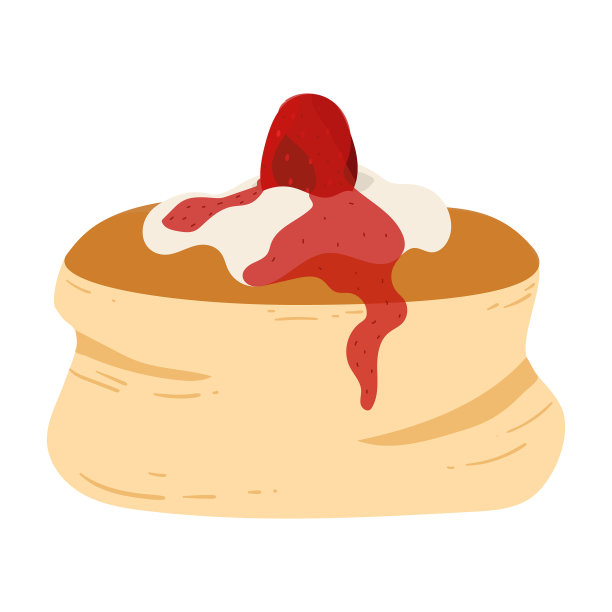 草莓派，草莓芝士蛋糕绘图插图图片下载