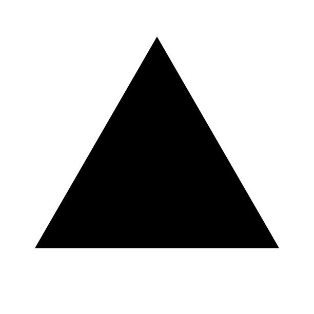 黑色三角形剪影图标。向量。图片下载