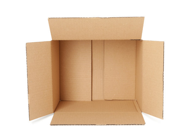 空开纸板箱孤立在白色上图片下载