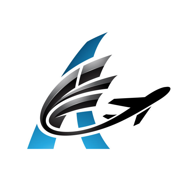 飞机有光泽的尾巴飞过一个蓝色图片下载