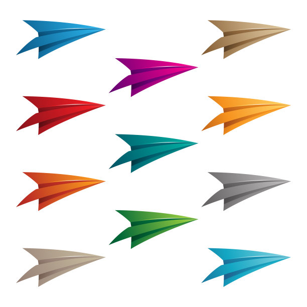 彩色纸飞机图片下载