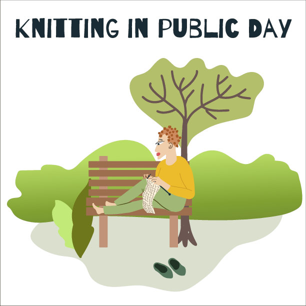 女人在公园等公共场所编织图片下载