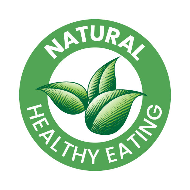 以天然植物为基础雕刻圆形绿色图标图片下载