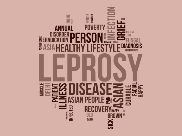 麻风病世界云背景卫生意识图片下载
