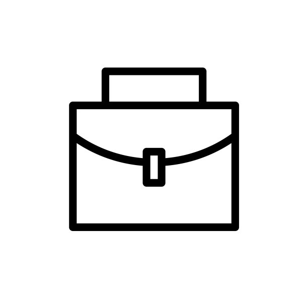 简约公文包图标或商务包图片下载