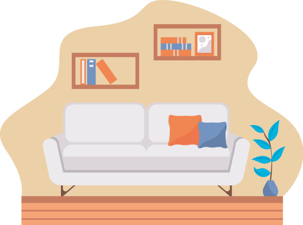 沙发和室内植物客厅图片下载