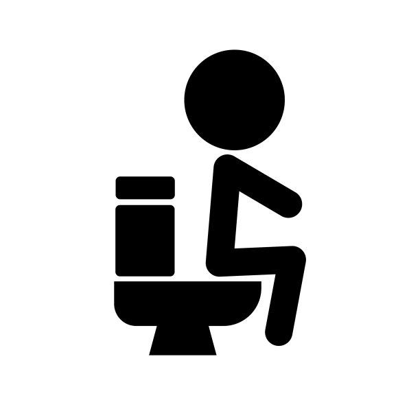 在厕所或浴室符号中小便的人图片下载