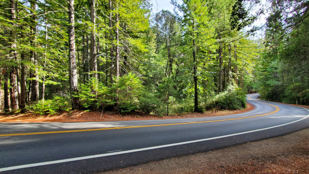 弯曲的山路图片下载