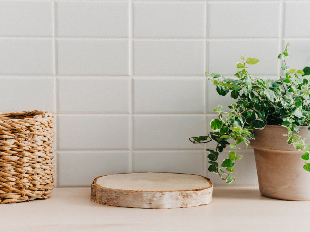 天然圆形平台用于沐浴产品、食品配料、生态产品图片下载