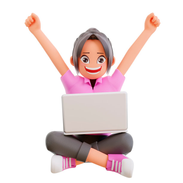 图为一位女性正在电脑前工作图片下载