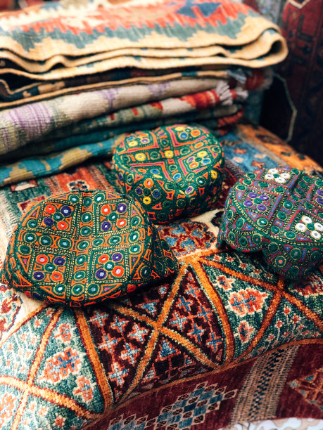 古董Kilim地毯和土耳其手工艺品图片下载