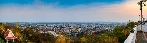 那空沙湾城市全景鸟瞰图图片下载