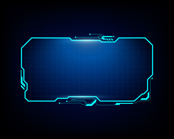 全息框架抽象科学游戏屏幕背景设计模板图片下载