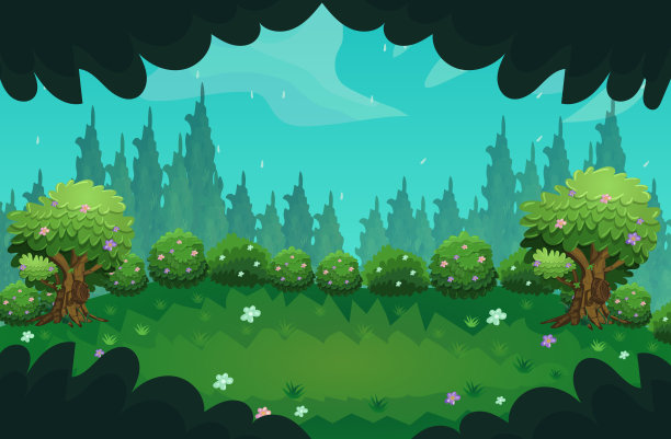 卡通游戏背景矢量素材图片下载