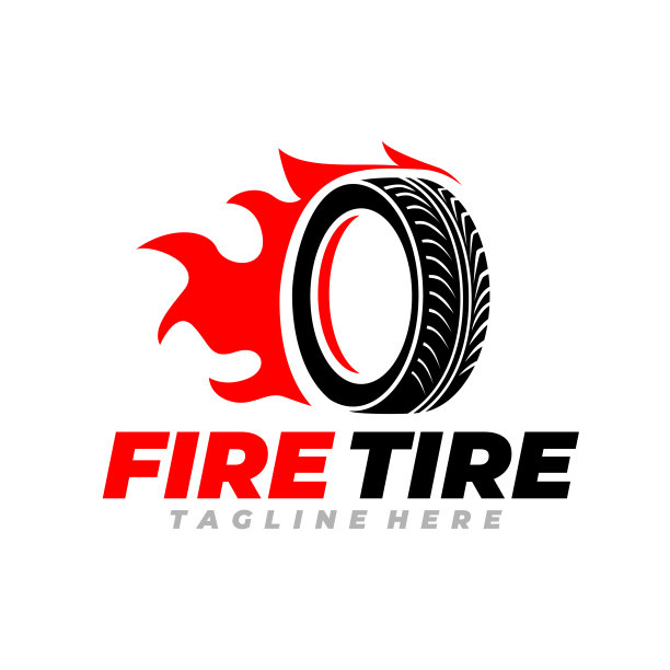 轮胎标志设计。汽车，汽车展厅，汽车经销商标志设计矢量图片下载