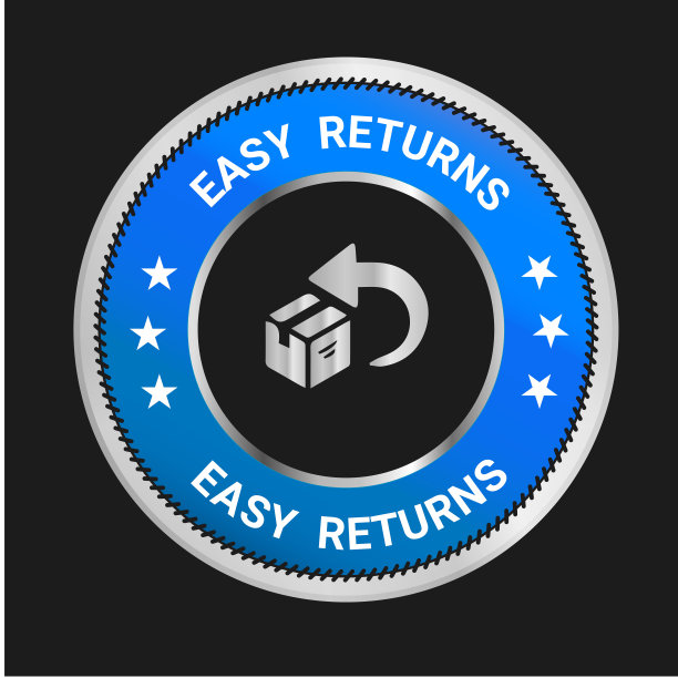 易返回矢量logo。信任徽章。Easy返回图标，图片下载