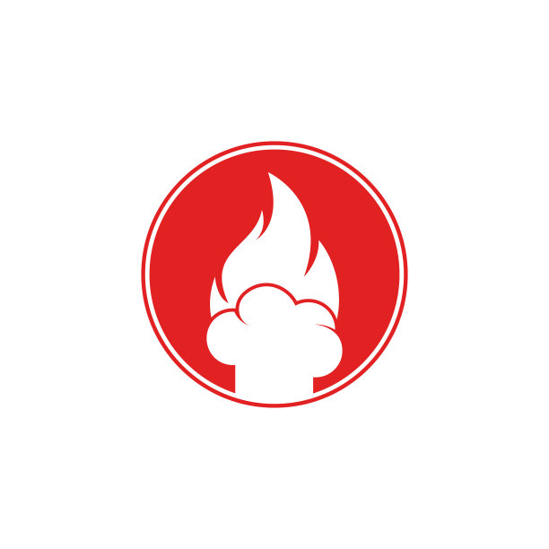 热厨师矢量标志设计。图片下载