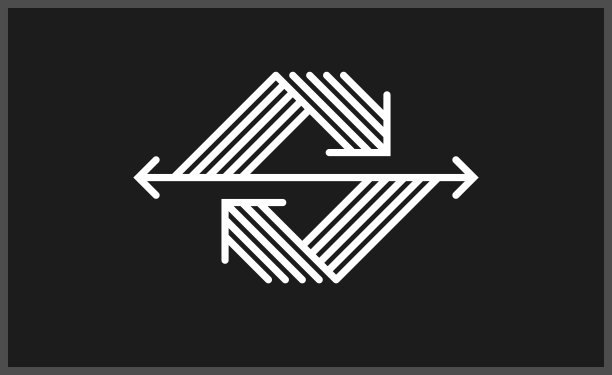 箭头矢量原始标识隔离，象形符号双箭头动态标识，线性图标概念。图片下载