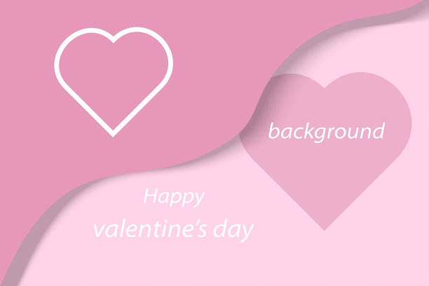 背景纸剪心形情人节图片下载