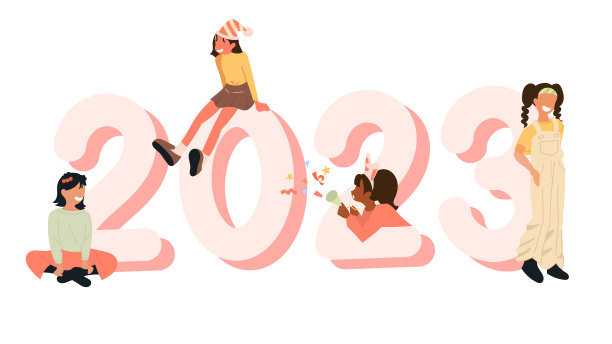 新年快乐，假期女孩帮图片下载