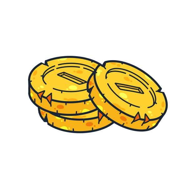 一堆金币。勾勒金钱和宝藏的卡通图标。收入和财富的概念。图片下载