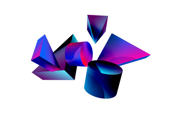 三维极简几何抽象背景图片下载