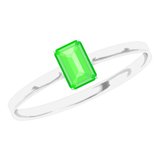 绿色戒指珠宝翡翠切割插图图片下载