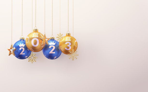 2023年圣诞装饰新年概念图片下载