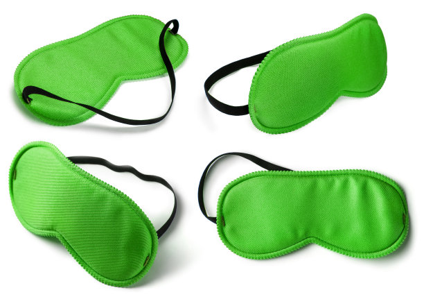 白色上的绿色睡眠面具图片下载