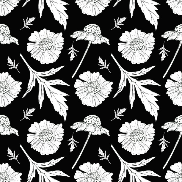 花卉无缝模式。现代背景的纺织品，壁纸和包装纸。水彩插图图片下载