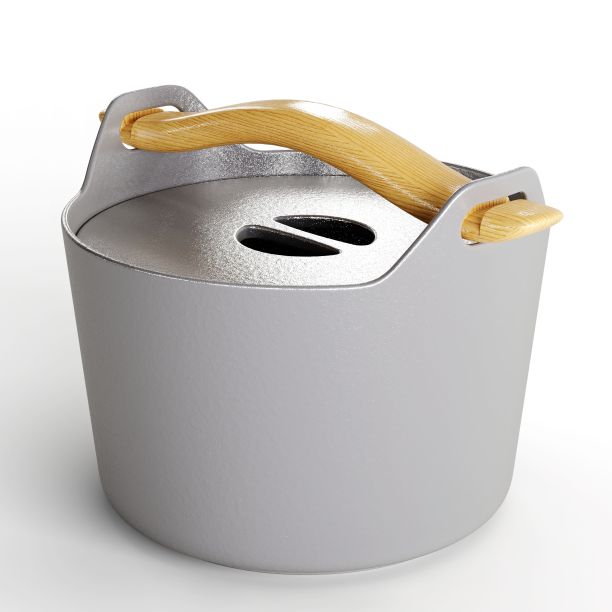 一个孤立在白色背景上的桶的3d插图图片下载